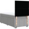 Box spring postel s matrací 90x190 cm textil [3291516] (Barva Světle šedá)