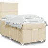 Box spring postel s matrací 90x190 cm textil [3291516] (Barva Světle šedá)