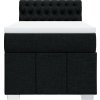 Box spring postel s matrací 100 x 200 cm textil [3289288] (Barva Černá)