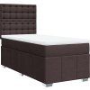 Box spring postel s matrací 100 x 200 cm textil [3291594] (Barva Tmavě šedá)