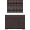 Box spring postel s matrací 100 x 200 cm textil [3291594] (Barva Tmavě šedá)