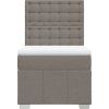 Box spring postel s matrací 100 x 200 cm textil [3291594] (Barva Tmavě šedá)