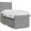 Box spring postel s matrací 100 x 200 cm textil [3291594] (Barva Tmavě šedá)