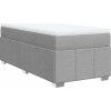 Box spring postel s matrací 90x190 cm textil [3285435] (Barva Světle šedá)
