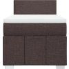 Box spring postel s matrací 90x190 cm textil [3286919] (Barva Tmavě hnědá)