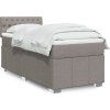 Box spring postel s matrací 90x190 cm textil [3286931] (Barva Tmavě šedá)