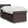 Box spring postel s matrací 90x190 cm textil [3286931] (Barva Tmavě šedá)