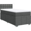 Box spring postel s matrací 90x190 cm textil [3286938] (Barva Tmavě šedá)