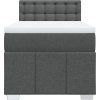 Box spring postel s matrací 90x190 cm textil [3286938] (Barva Tmavě šedá)