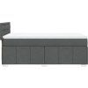Box spring postel s matrací 90x190 cm textil [3286938] (Barva Tmavě šedá)