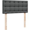 Box spring postel s matrací 90x190 cm textil [3286938] (Barva Tmavě šedá)