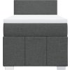 Box spring postel s matrací 100 x 200 cm textil [3286973] (Barva Tmavě šedá)