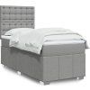 Box spring postel s matrací 90x190 cm textil [3291540] (Barva Tmavě hnědá)