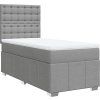 Box spring postel s matrací 90x190 cm textil [3291540] (Barva Tmavě hnědá)