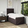Box spring postel s matrací 90x190 cm textil [3291540] (Barva Tmavě hnědá)