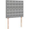 Box spring postel s matrací 90x190 cm textil [3291540] (Barva Tmavě hnědá)