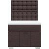 Box spring postel s matrací 90x190 cm textil [3291540] (Barva Tmavě hnědá)
