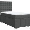 Box spring postel s matrací 90x190 cm textil [3291540] (Barva Tmavě hnědá)