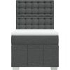 Box spring postel s matrací 90x190 cm textil [3291540] (Barva Tmavě hnědá)