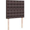 Box spring postel s matrací 90x190 cm textil [3291540] (Barva Tmavě hnědá)