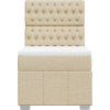 Box spring postel s matrací 90x190 cm textil [3291535] (Barva Krémová)
