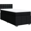 Box spring postel s matrací 100 x 200 cm textil [3289295] (Barva Černá)