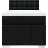 Box spring postel s matrací 100 x 200 cm textil [3289295] (Barva Černá)