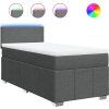 Box spring postel s matrací 100 x 200 cm textil [3289274] (Barva Černá)