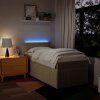 Box spring postel s matrací 100 x 200 cm textil [3289274] (Barva Černá)
