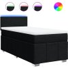 Box spring postel s matrací 100 x 200 cm textil [3289274] (Barva Černá)