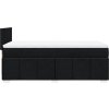 Box spring postel s matrací 100 x 200 cm textil [3289274] (Barva Černá)