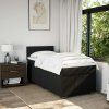 Box spring postel s matrací 100 x 200 cm textil [3289274] (Barva Černá)