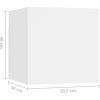 4dílný set TV skříněk dřevotříska [3078840] (Barva Černá)