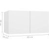4dílný set TV skříněk dřevotříska [3078840] (Barva Černá)