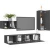 4dílný set TV skříněk dřevotříska [3078993] (Barva dub sonoma)