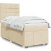 Box spring postel s matrací 90x190 cm textil [3291523] (Barva Světle šedá)