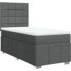 Box spring postel s matrací 90x190 cm textil [3291523] (Barva Světle šedá)