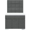 Box spring postel s matrací 90x190 cm textil [3291523] (Barva Světle šedá)