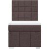 Box spring postel s matrací 90x190 cm textil [3291523] (Barva Světle šedá)