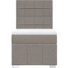 Box spring postel s matrací 90x190 cm textil [3291523] (Barva Světle šedá)