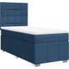 Box spring postel s matrací 90x190 cm textil [3291523] (Barva Světle šedá)