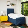 Box spring postel s matrací 90x190 cm textil [3291523] (Barva Světle šedá)