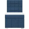 Box spring postel s matrací 90x190 cm textil [3291523] (Barva Světle šedá)