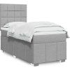Box spring postel s matrací 90x190 cm textil [3291523] (Barva Světle šedá)