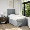 Box spring postel s matrací 90x190 cm textil [3291523] (Barva Světle šedá)