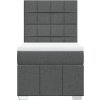 Box spring postel s matrací 90x190 cm textil [3293823] (Barva Světle šedá)