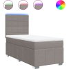 Box spring postel s matrací 90x190 cm textil [3293823] (Barva Světle šedá)