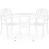 3dílný bistro set litý hliník [3070572] (Barva Černá)