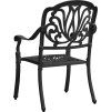 3dílný bistro set litý hliník [3070572] (Barva Černá)