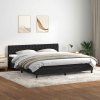Box spring postel s matrací a LED černá 180x220 cm [3317233] (Barva Tmavě moddrá)